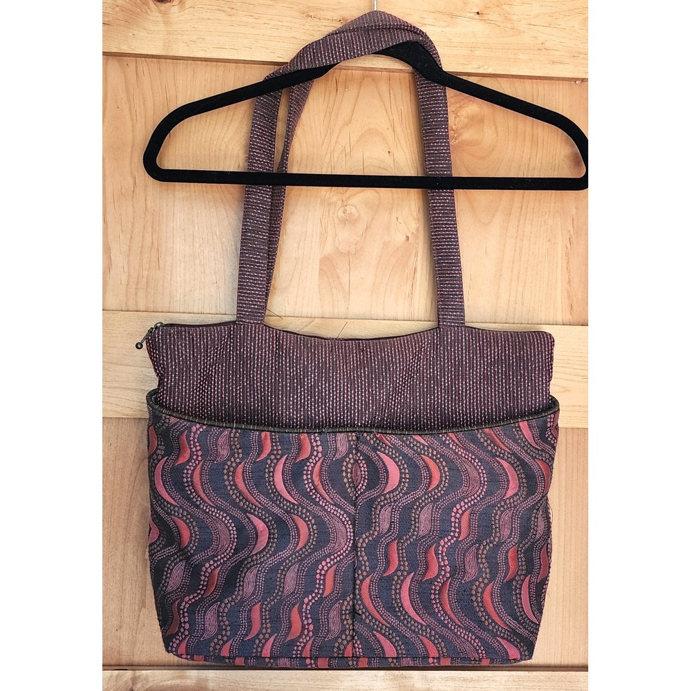 Maruca Design Purple Pink Woven Jacquard Tote Bag Handmade Hippie Boho Festival